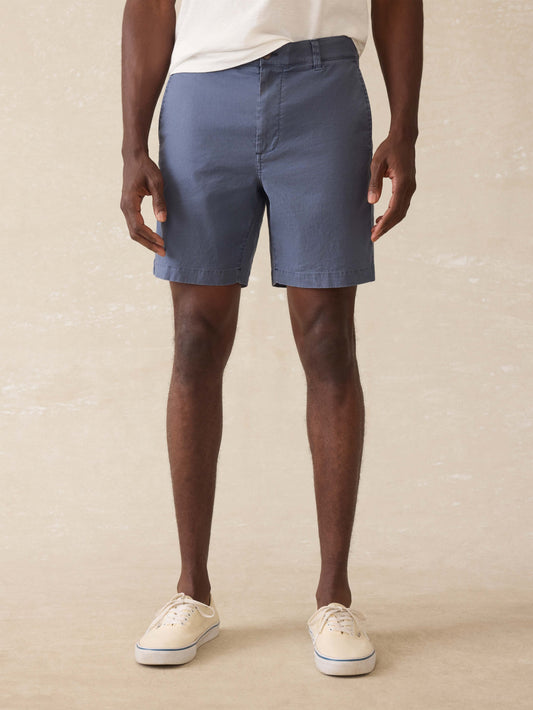 Tradewinds Linen Blend Short - Blue Abyss