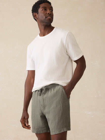 Essential Linen Short (6.5" Inseam) - Spruce