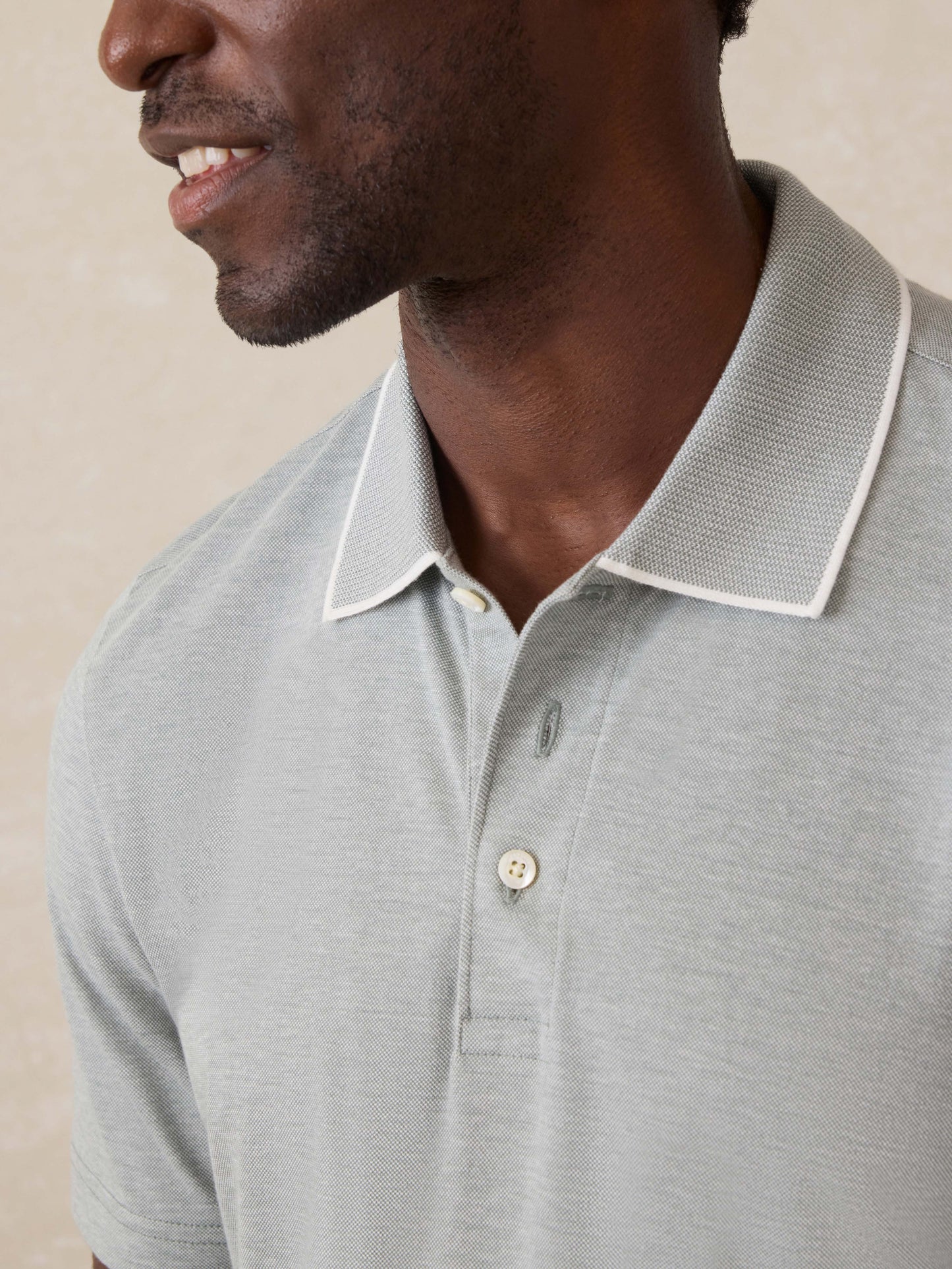Short-Sleeve Movement™ Pique Polo - Moss Stone Melange