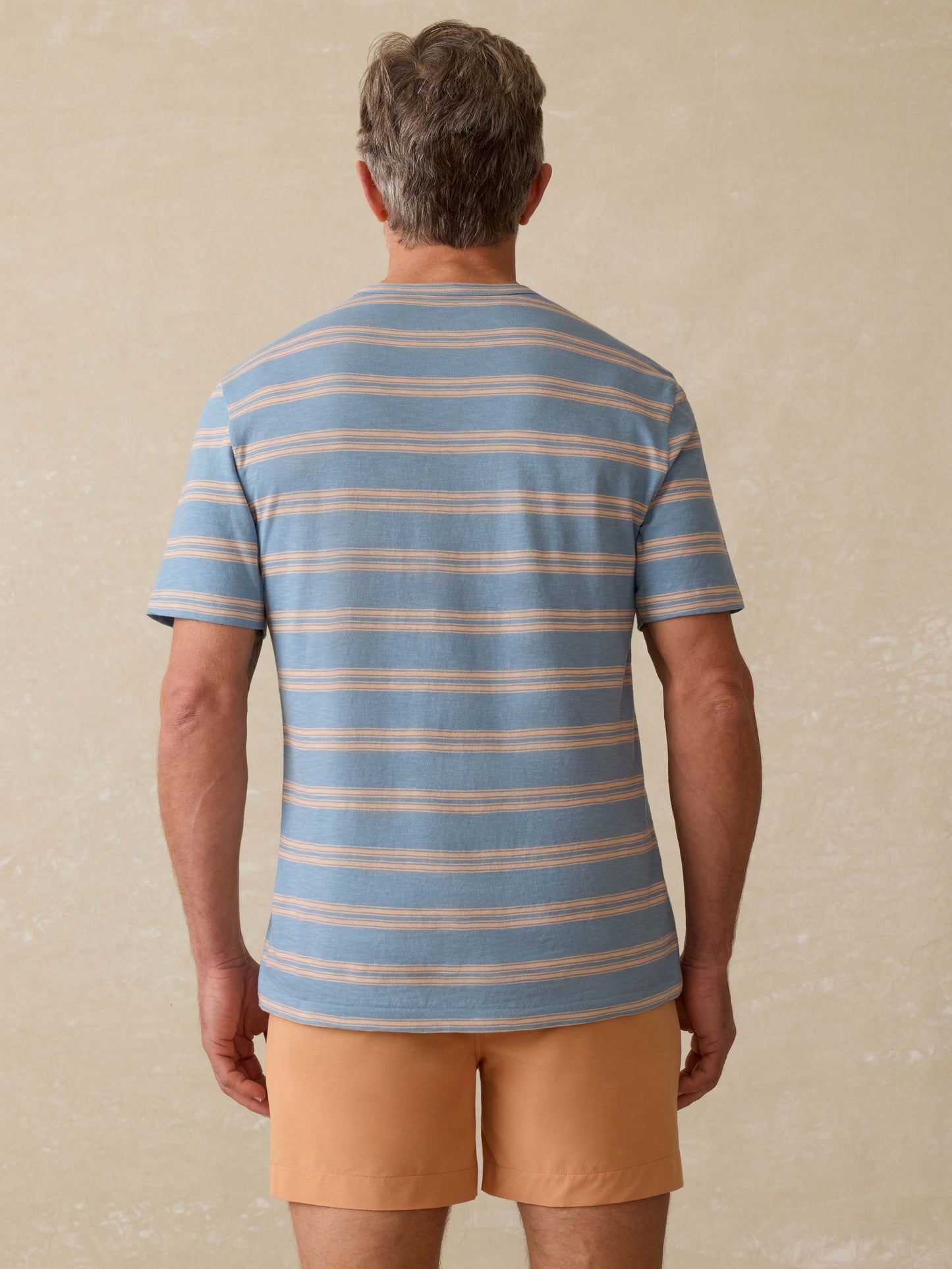 Sunwashed Tee - Coast Coral Stripe