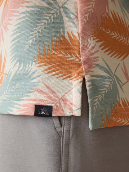 Short-Sleeve Movement™ Pique Polo - Ivory Paradise Palm