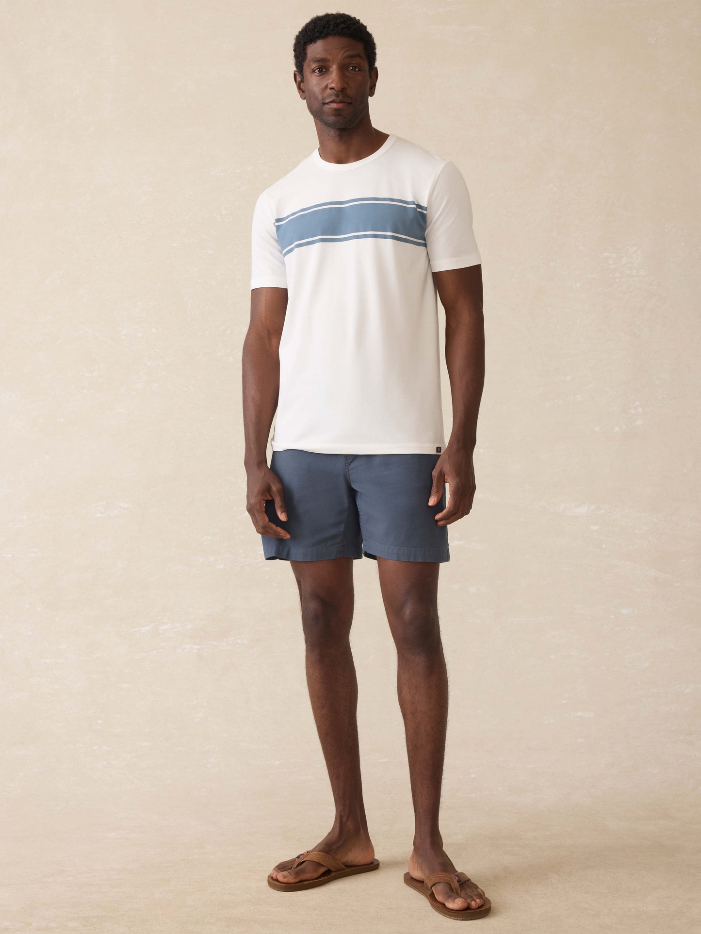Short-Sleeve Shorelite UPF Tee - White Surf Stripe