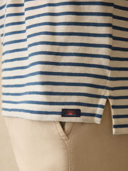 Sunwashed T-Shirt Polo - Ivory Breton Stripe