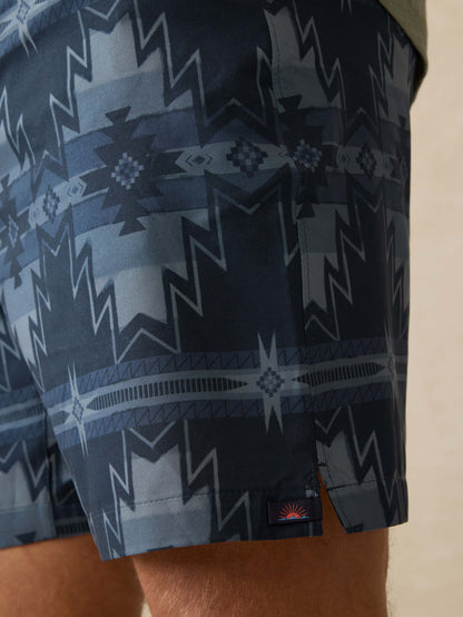 Doug Good Feather Shorelite Lined Trunk (7") - Night Navy Stars