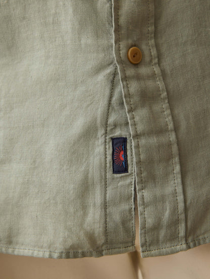 Irish Linen Safari Shirt - Sage Creek