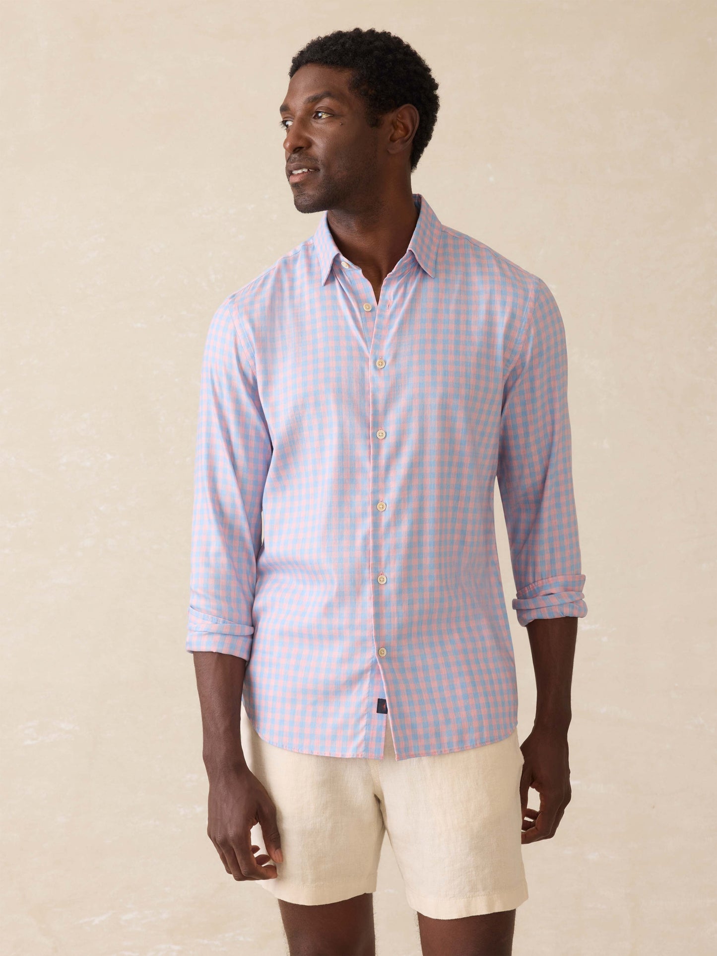 Movement™ Monterey Shirt - Coral Sky Gingham