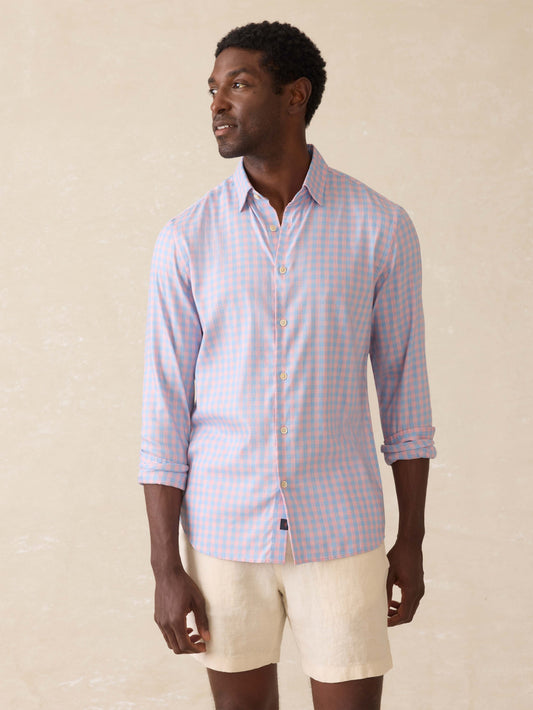 Movement™ Monterey Shirt - Coral Sky Gingham