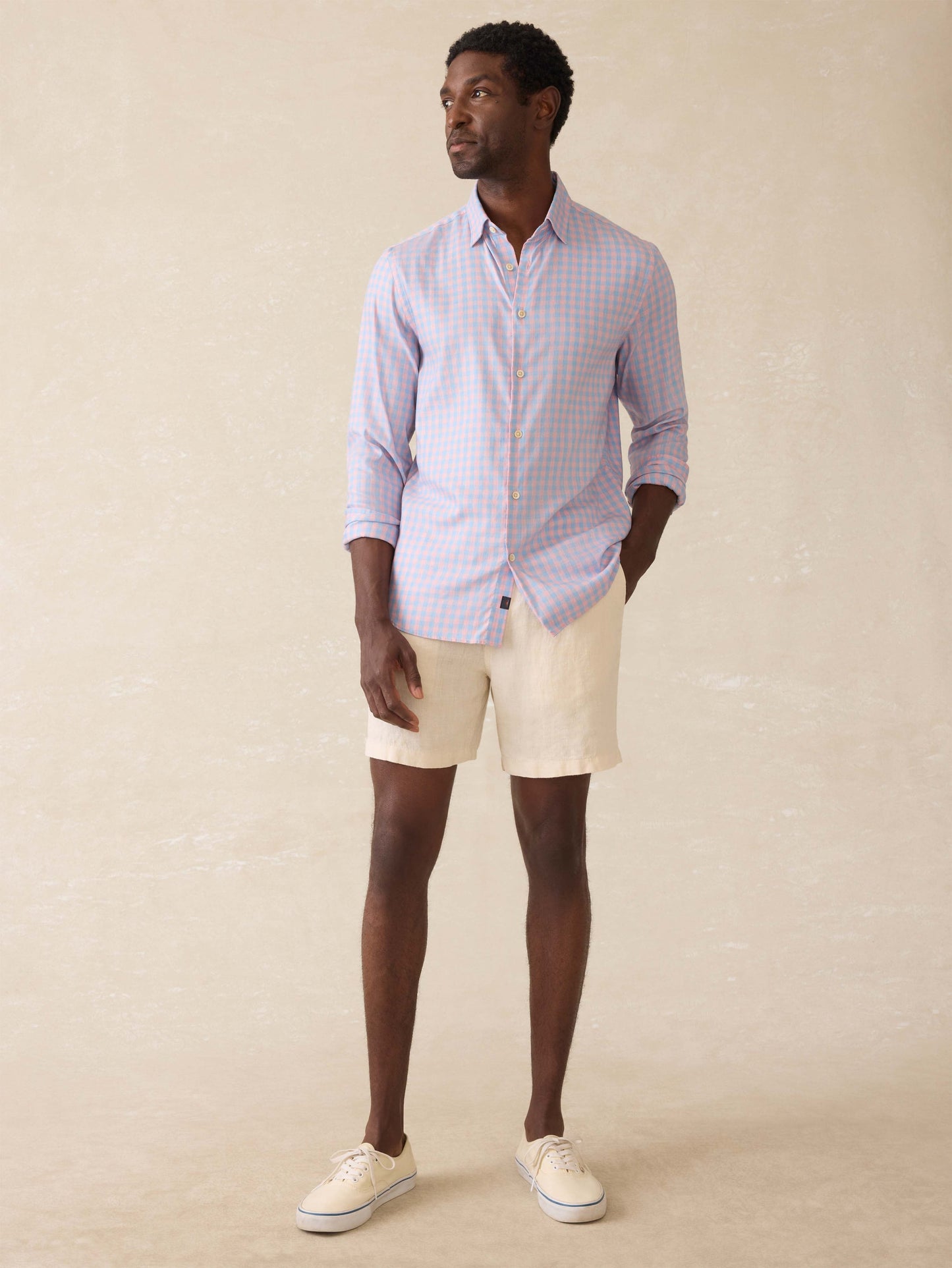 Movement™ Monterey Shirt - Coral Sky Gingham