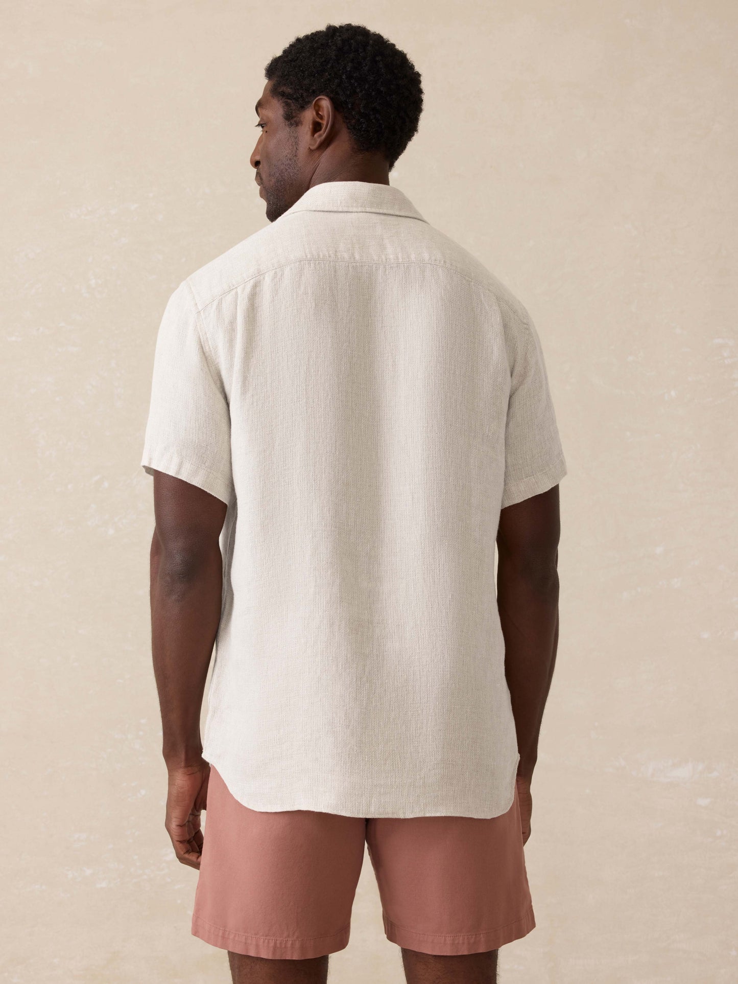 Short-Sleeve Palma Linen Shirt - Natural