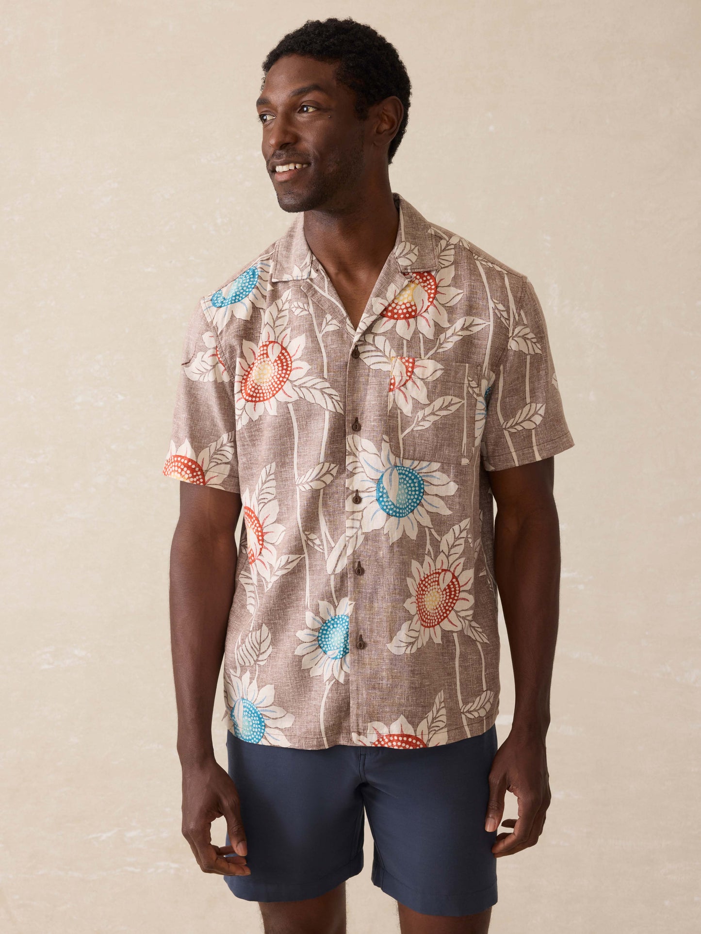 Short Sleeve Breeze Camp Shirt - Sunseeker Blossom