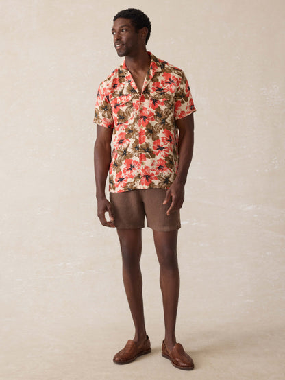 Short Sleeve Reserve Basque Camp Shirt - Wildwood Poppy