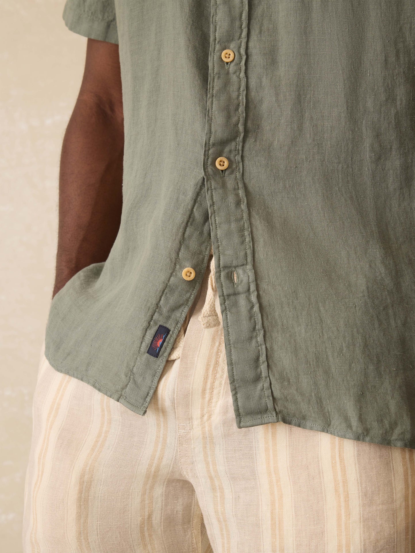 Short Sleeve Laguna Linen Shirt - Spruce