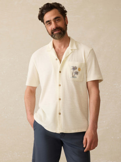 Short-Sleeve Cabana Towel Terry Shirt - South Sand Beach