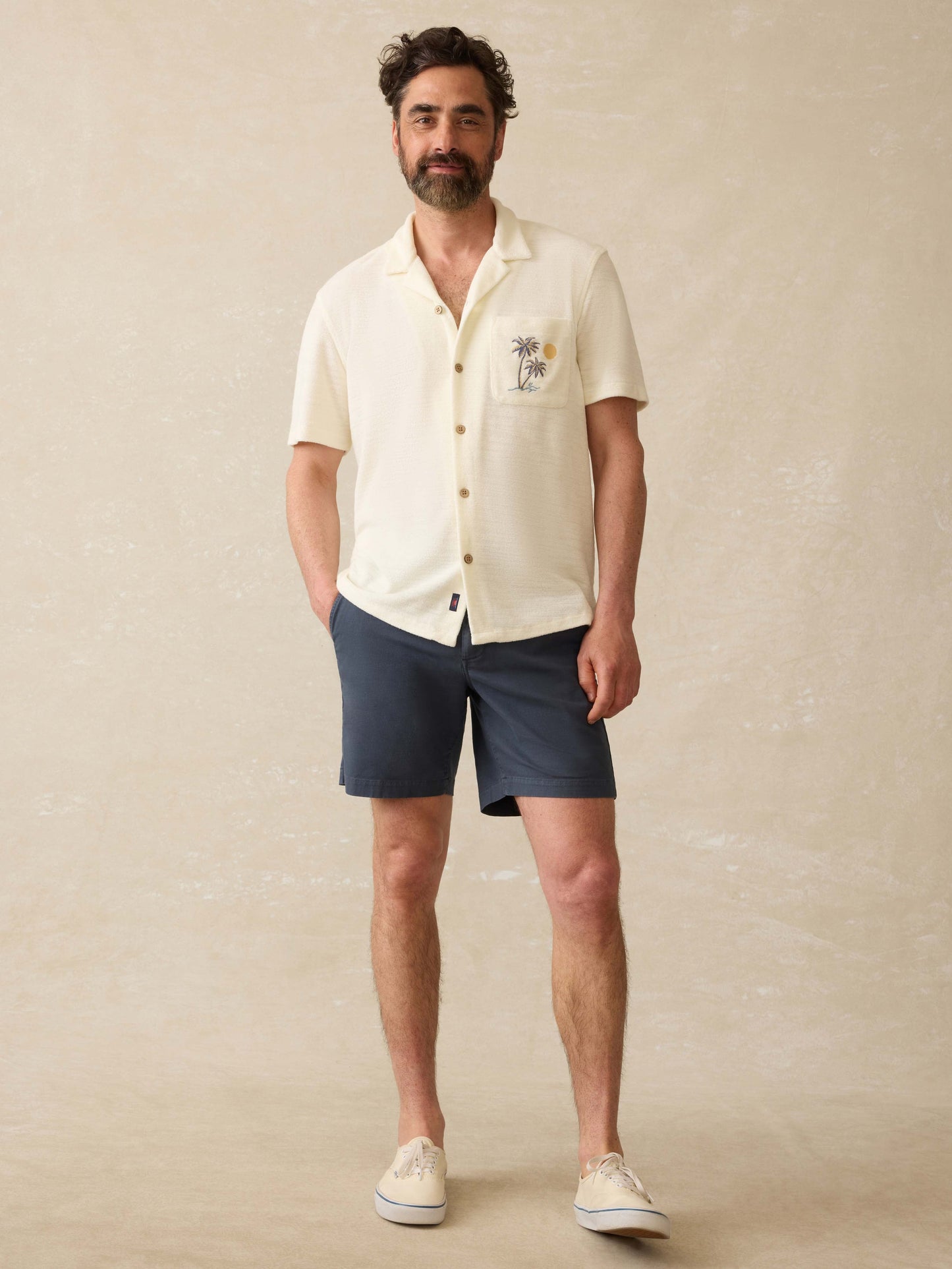 Short-Sleeve Cabana Towel Terry Shirt - South Sand Beach