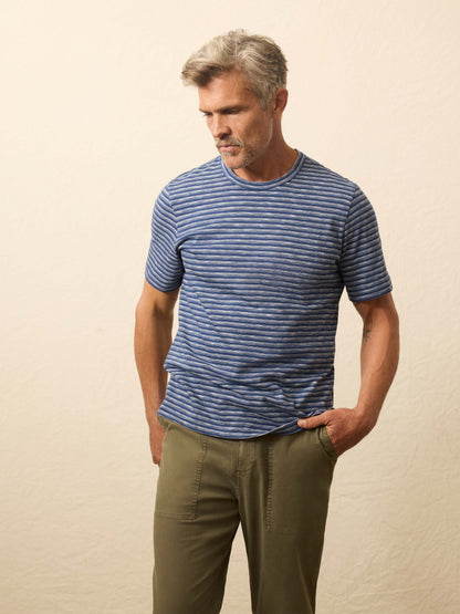 Sunwashed Tee - River Rapids Stripe