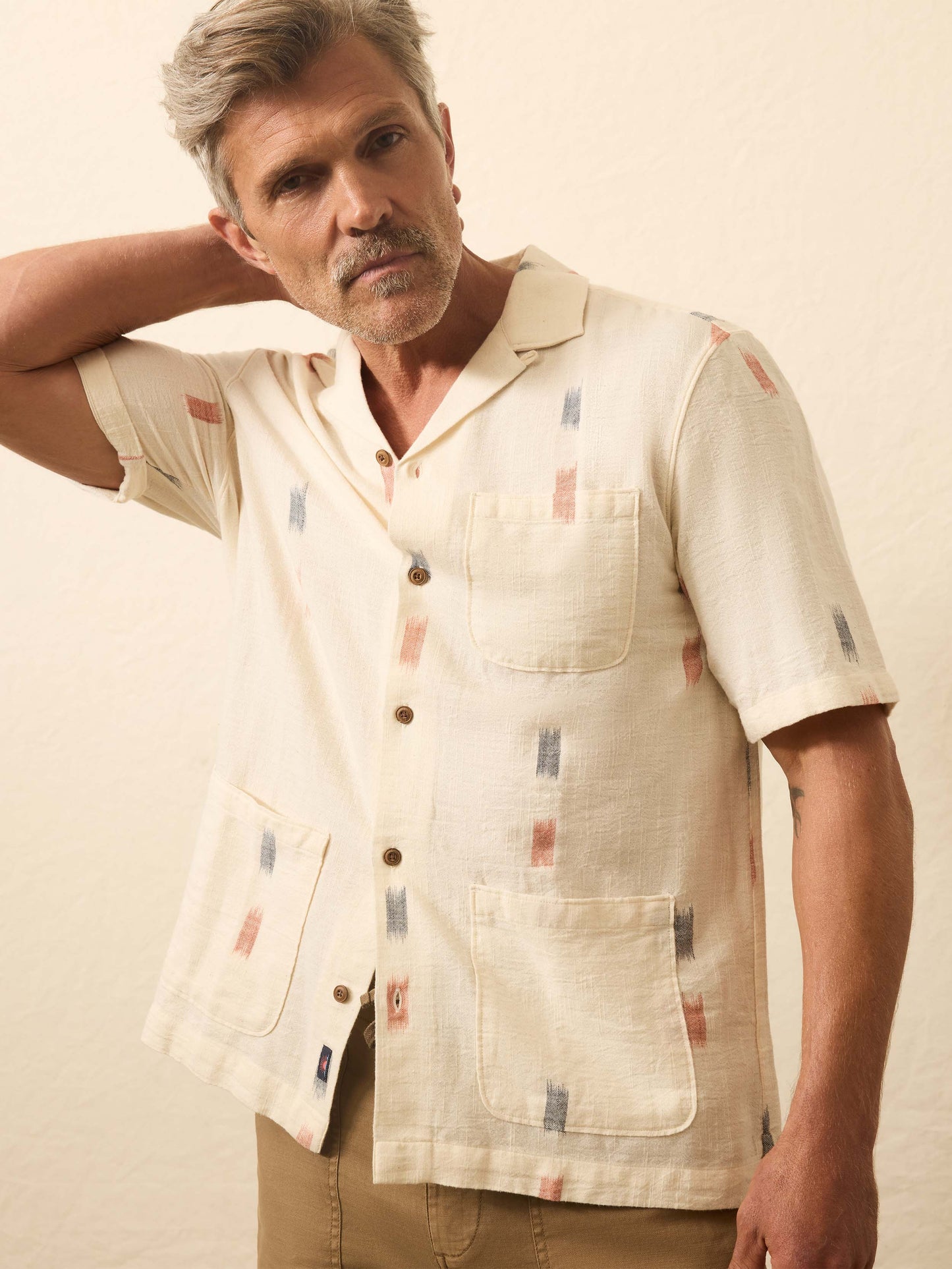 Short-Sleeve Resort Shirt - Cedar Lake Ikat
