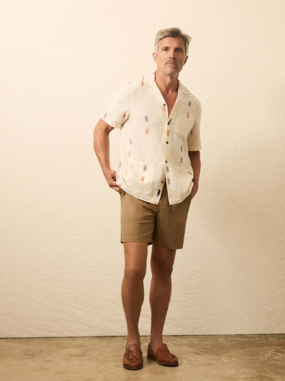 Short-Sleeve Resort Shirt - Cedar Lake Ikat