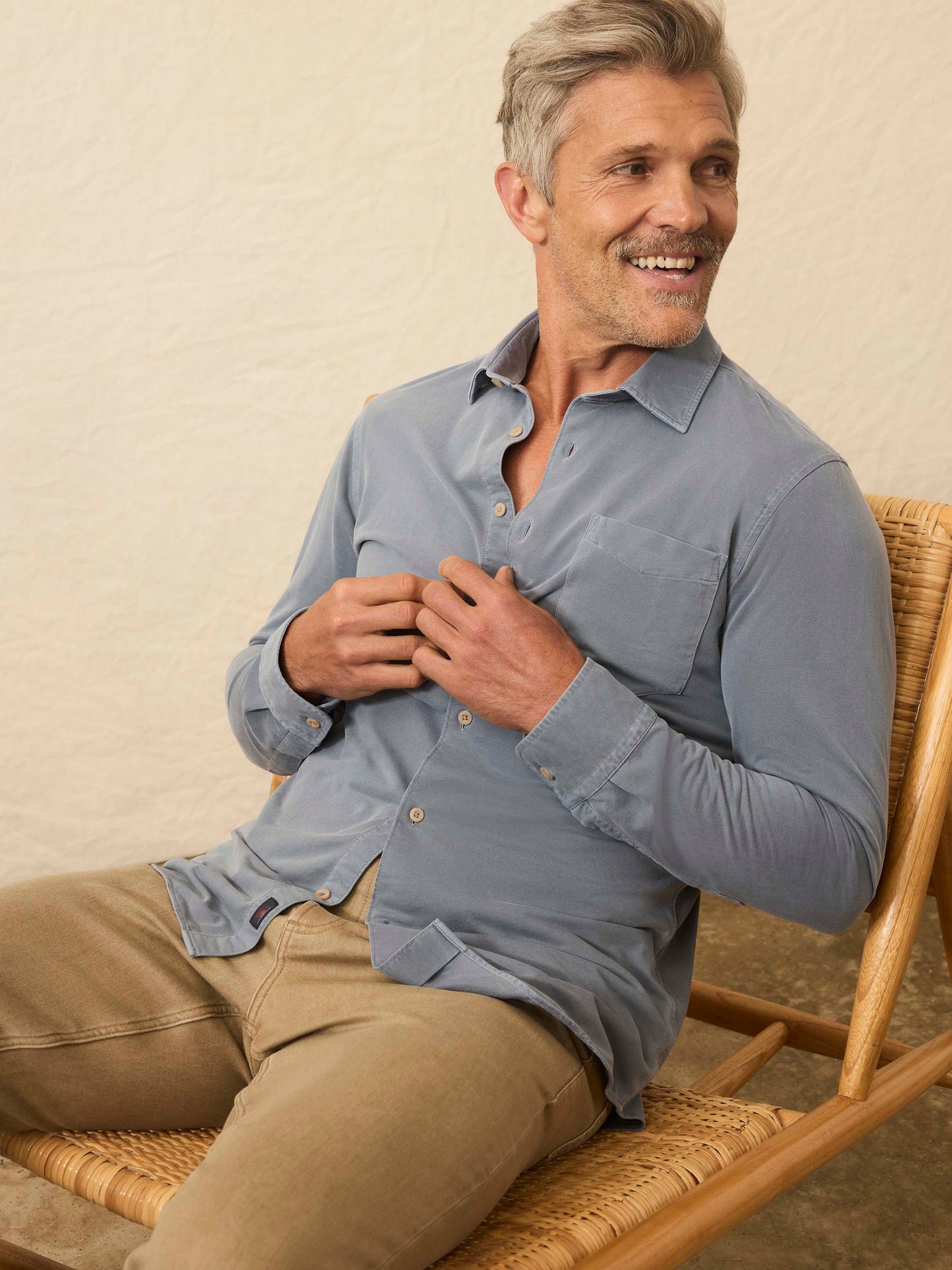 Long-Sleeve Costa Pique Shirt - Sea Cavern