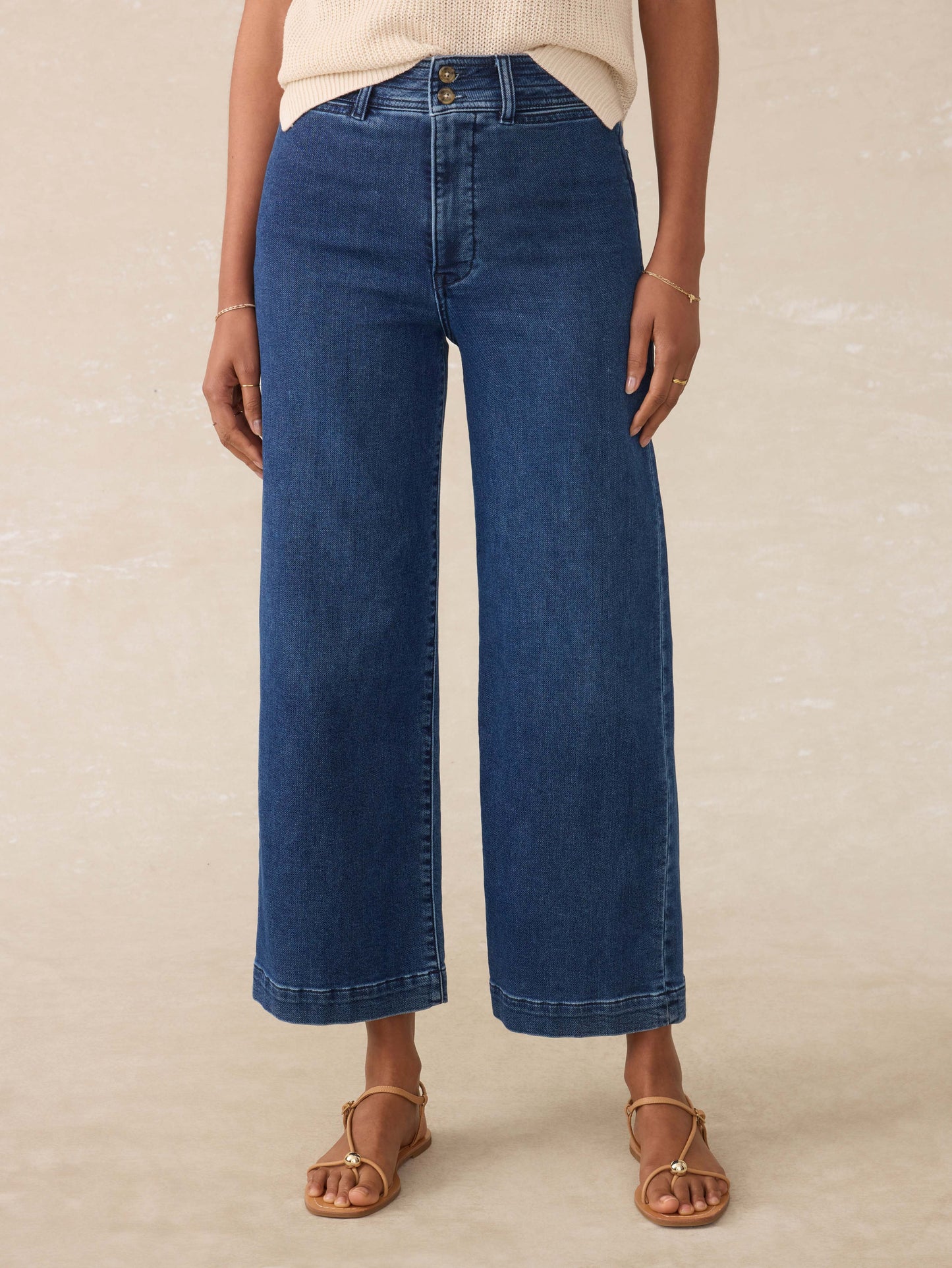 Stretch Terry Harbor Ankle Pant - Creekstone Wash