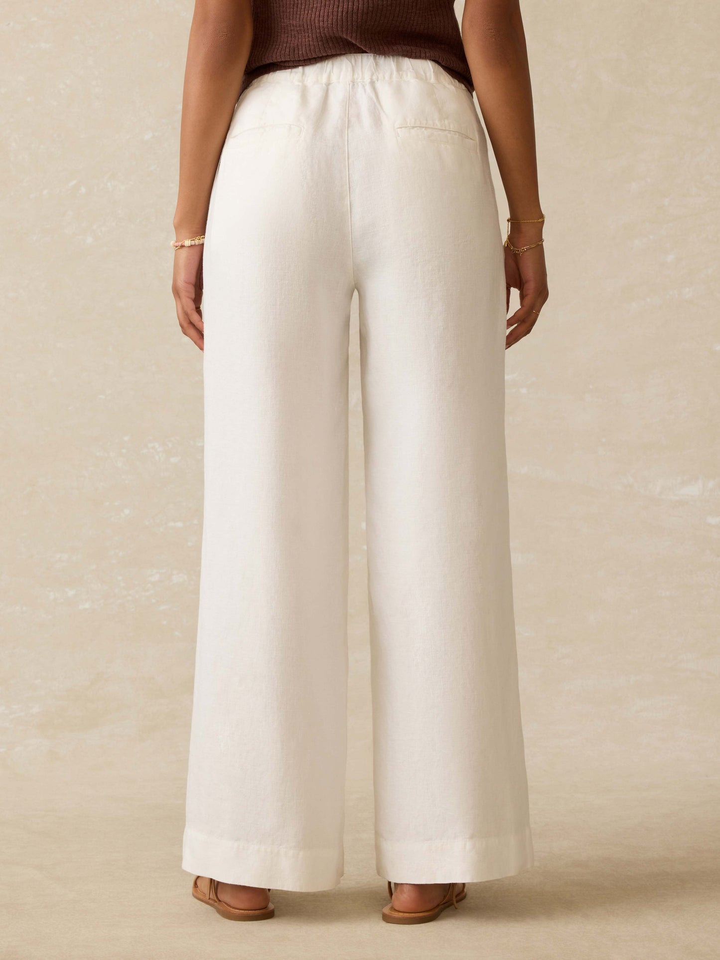 Sun Strider Linen Pant - White