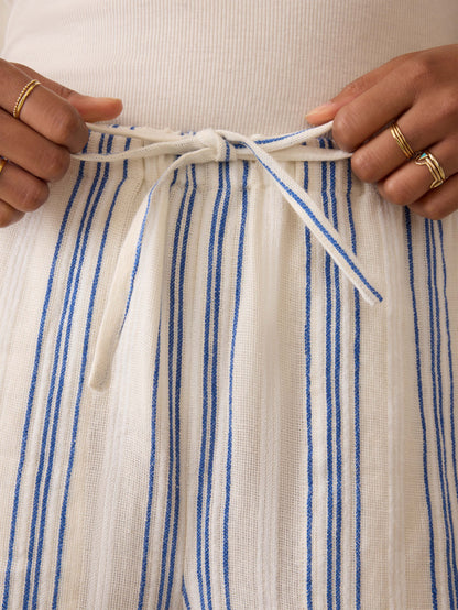 Laidback Palma Linen Pant - Sail Away Stripe