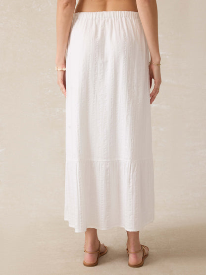 Dune Cotton Gauze Rees Skirt - White