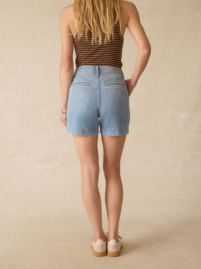 Linen Denim Short - Summer Seas Wash