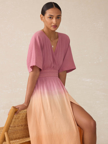 Mila Dress - Sunset Dip Dye