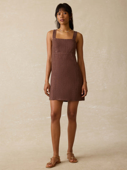 August Linen Dress - Cocoa