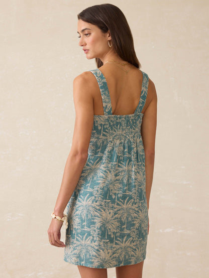 August Linen Dress - Maui Tropics