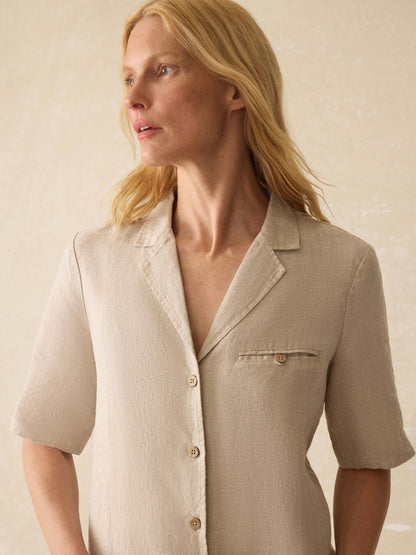 Paradise Point Linen Dress - Flax