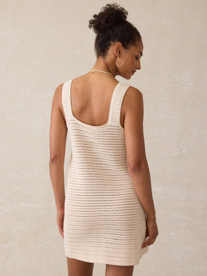 Seacoast Crochet Sleeveless Dress - Cream