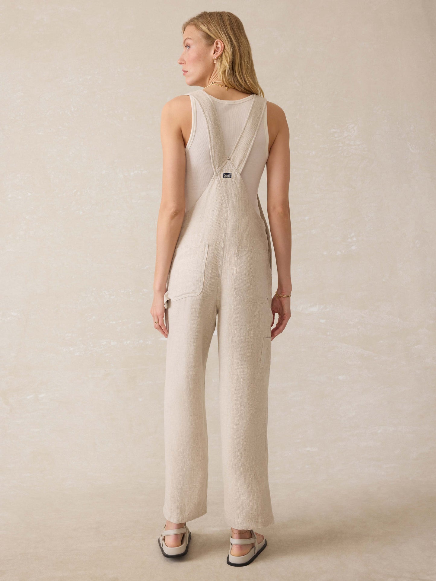 Twill Linen Overall - Flax
