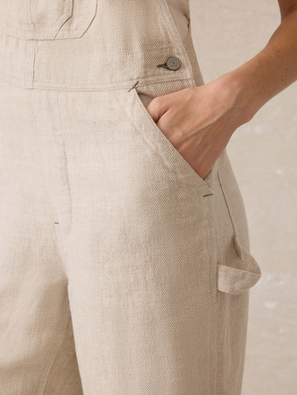 Twill Linen Overall - Flax