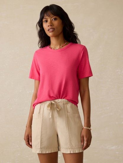 Sunwashed Essential Tee - Pink Flambe