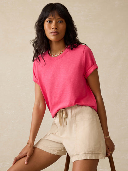 Sunwashed Essential Tee - Pink Flambe