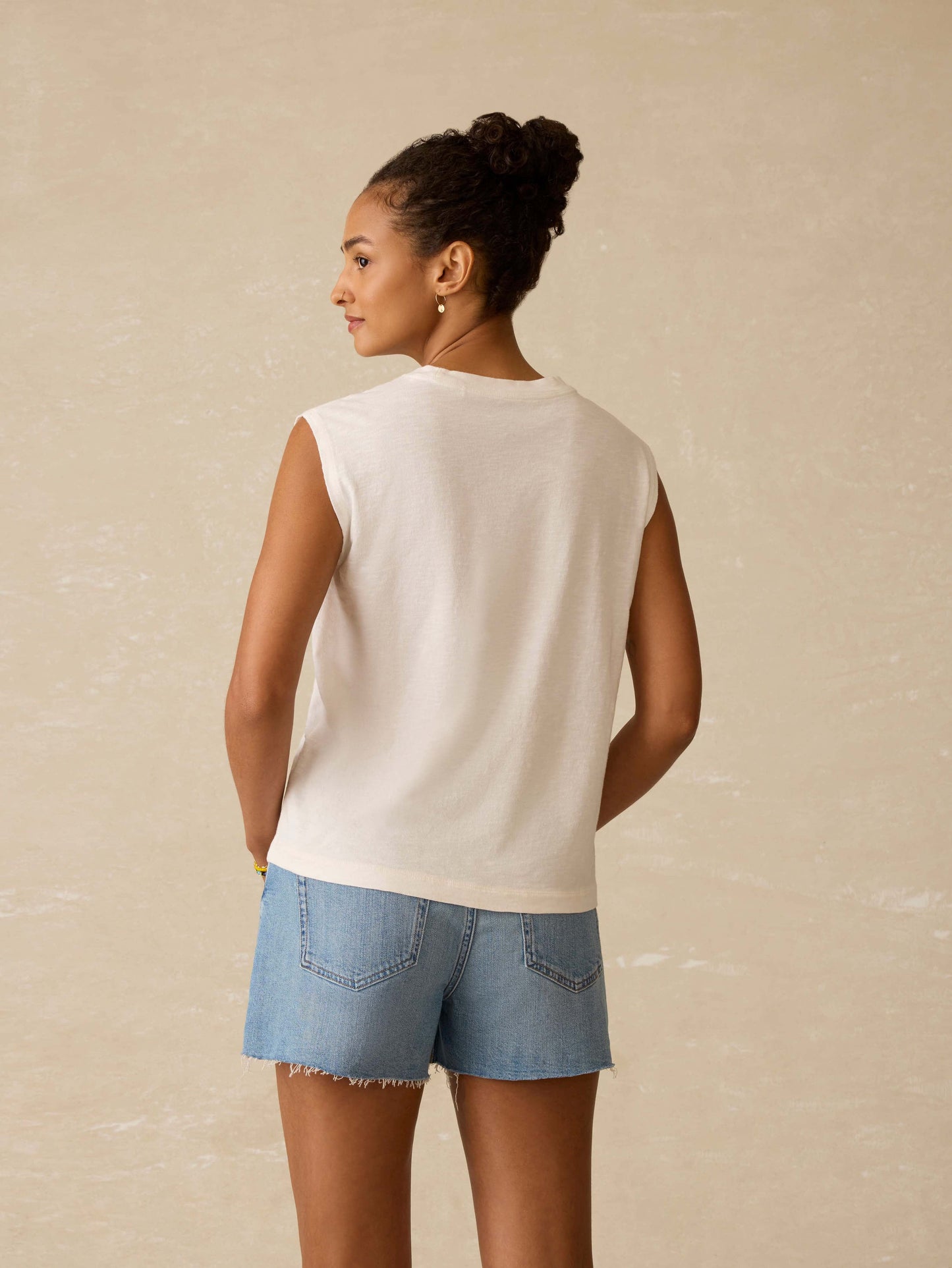 Surf Ghana Sunwashed Muscle Tank - White