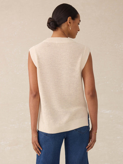 Miramar Linen Sweater Tank - Summer Sand