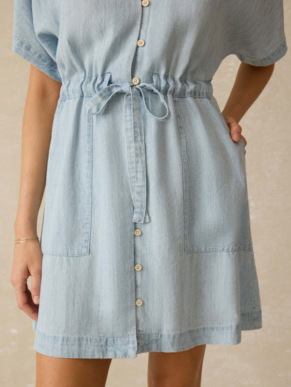 Tried & True Chambray Oakley Dress - Arctic Sea Wash