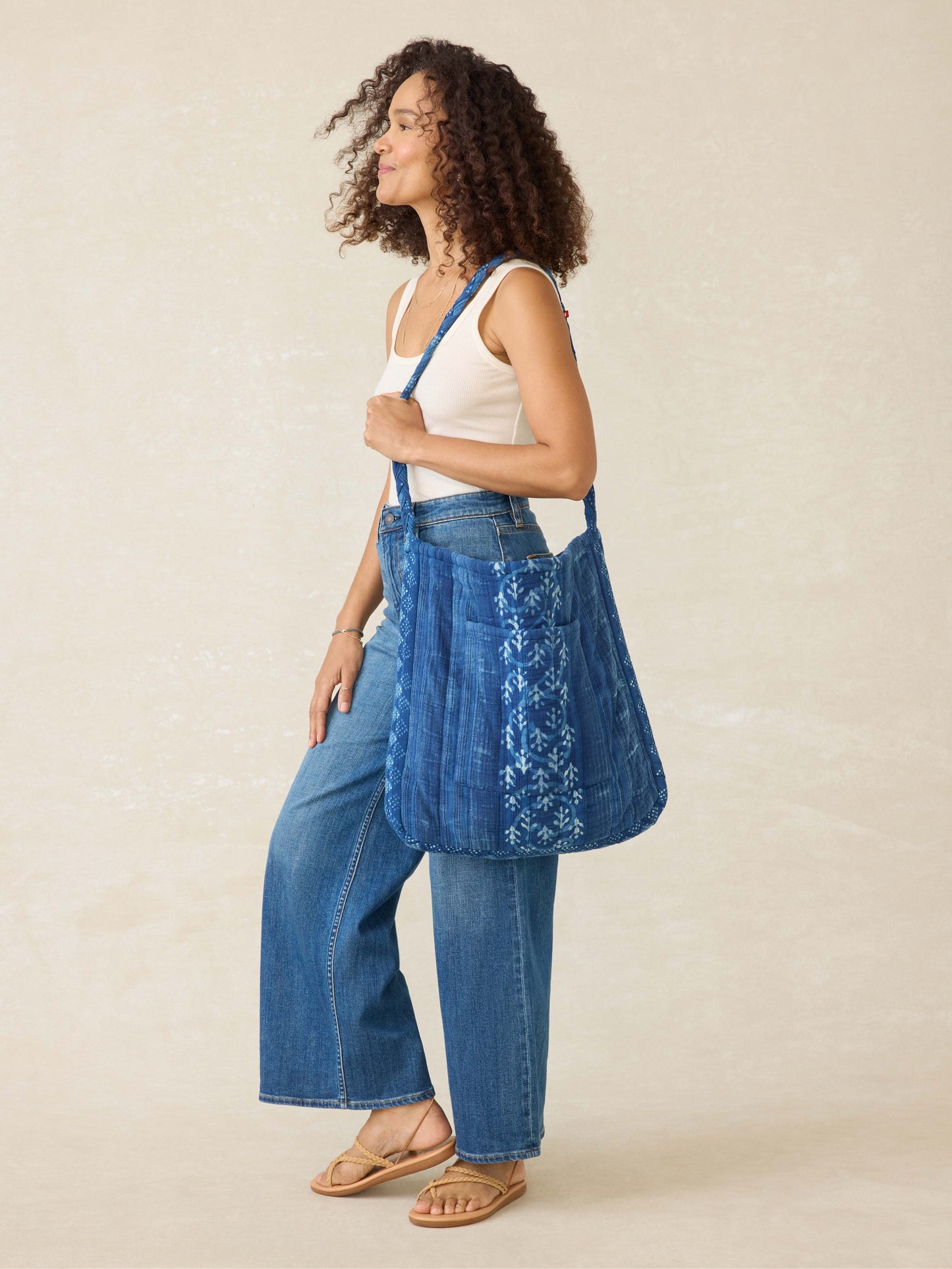 Sun Valley Quilted Tote - Indigo Valley