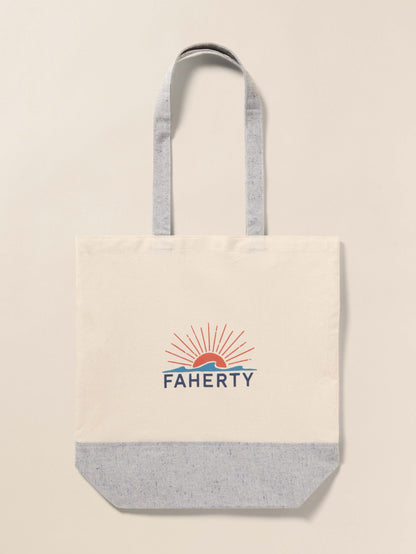 Faherty Canvas Logo Tote - Grey